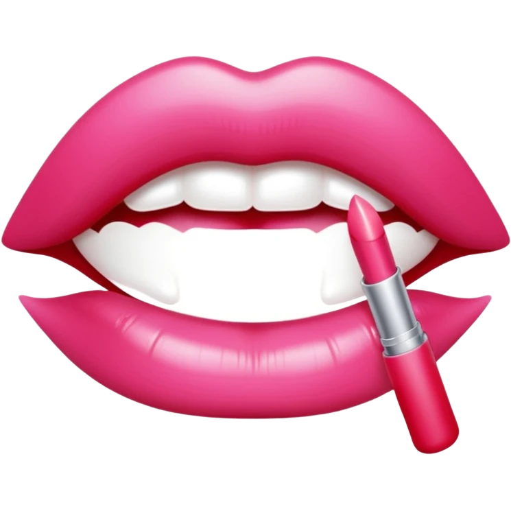 Gloss makeup pink and red emoji