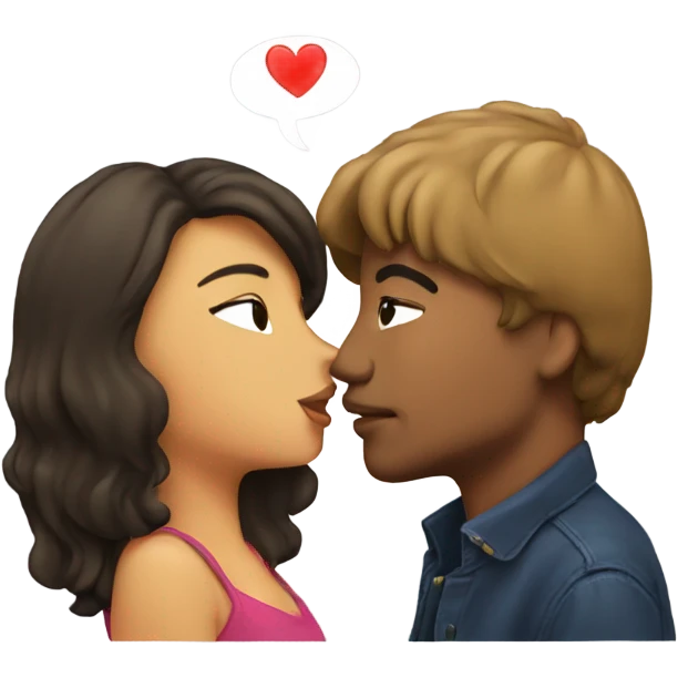 Couple kiss emoji