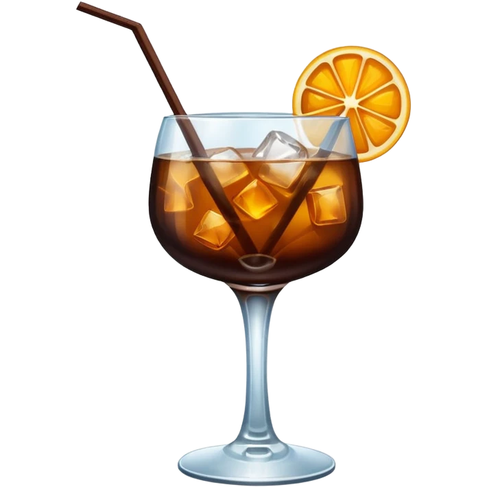 dark brown coloured cocktail emoji