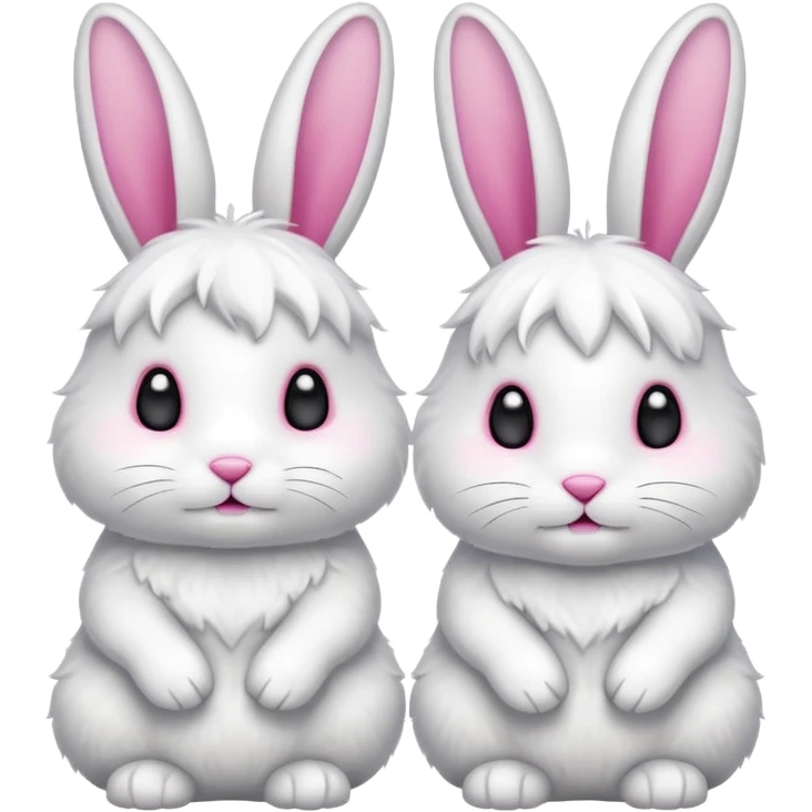 2 robbits , Clone. emoji