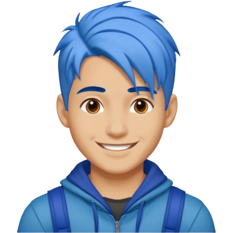 Rauw Alejandro with blue hair emoji