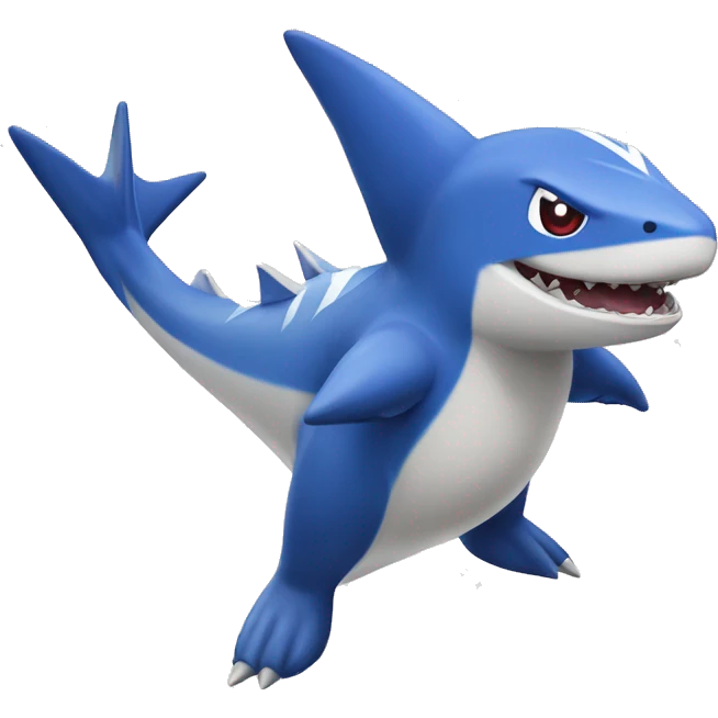 Latios-Sharpedo Full Body with Toronto Maple Leafs logo. emoji