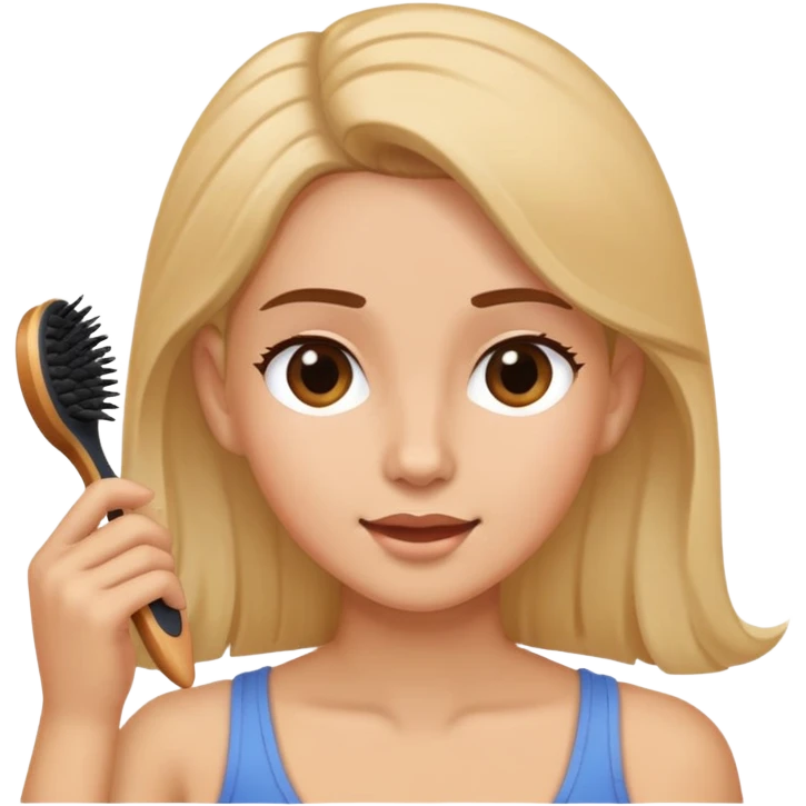 Brush hair behind ear female  emoji