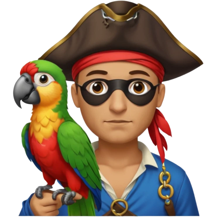 pirate and parrot emoji