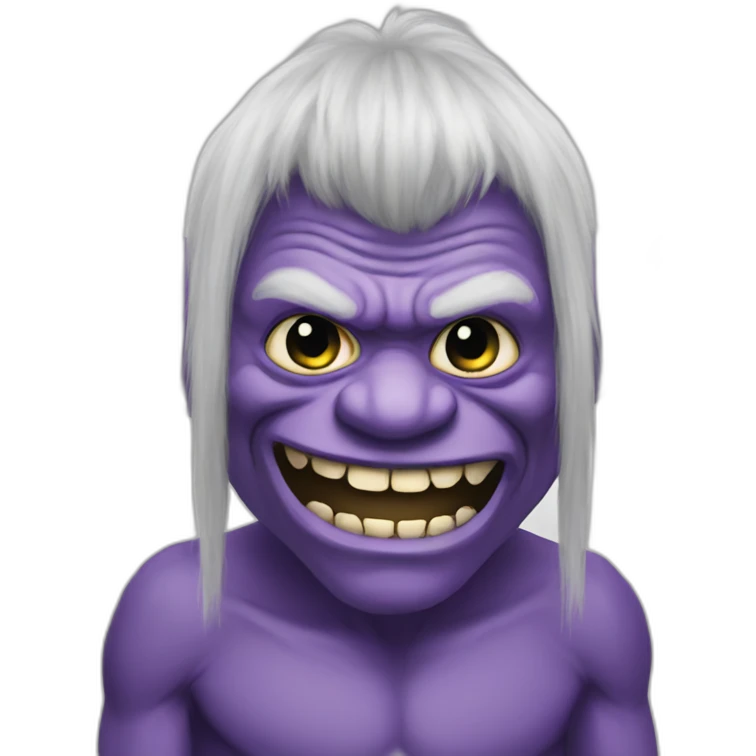Purple troll emoji
