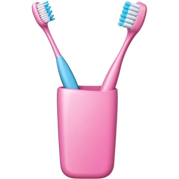Pink tooth brush emoji