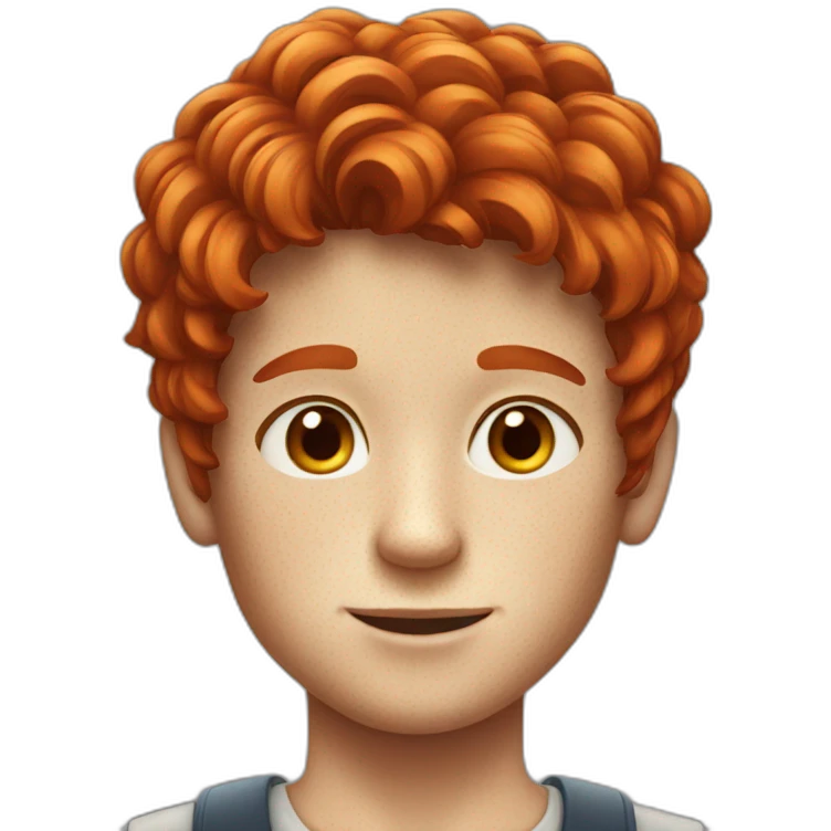 A boy with red hair and freckles emoji