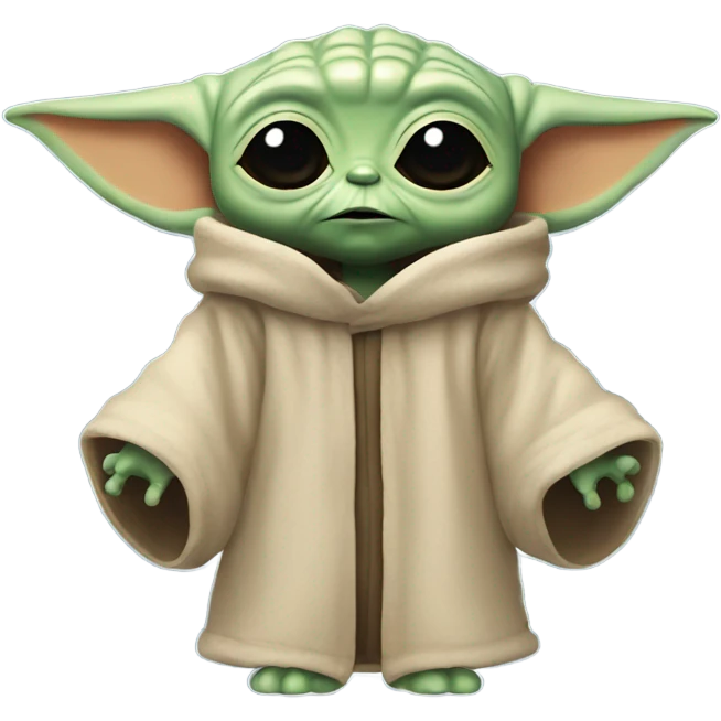 Rubber baby yoda toy emoji