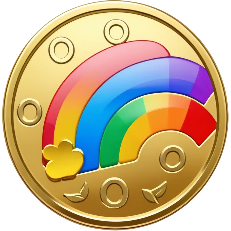 rainbow coin emoji