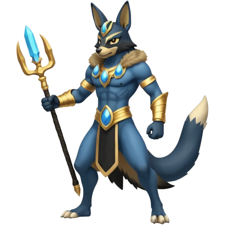 Lucario-Anubis full body emoji