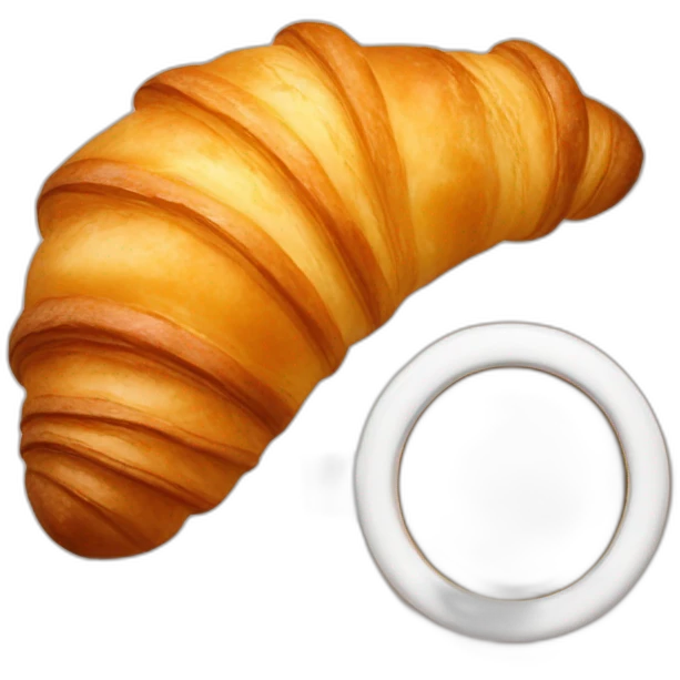 croissant and iced americano emoji
