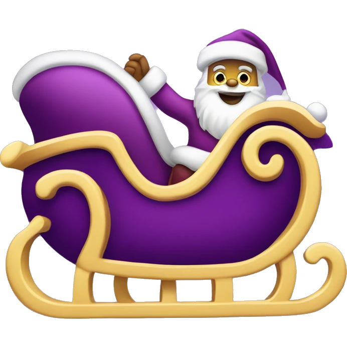 Purple Santa’s sleigh  emoji