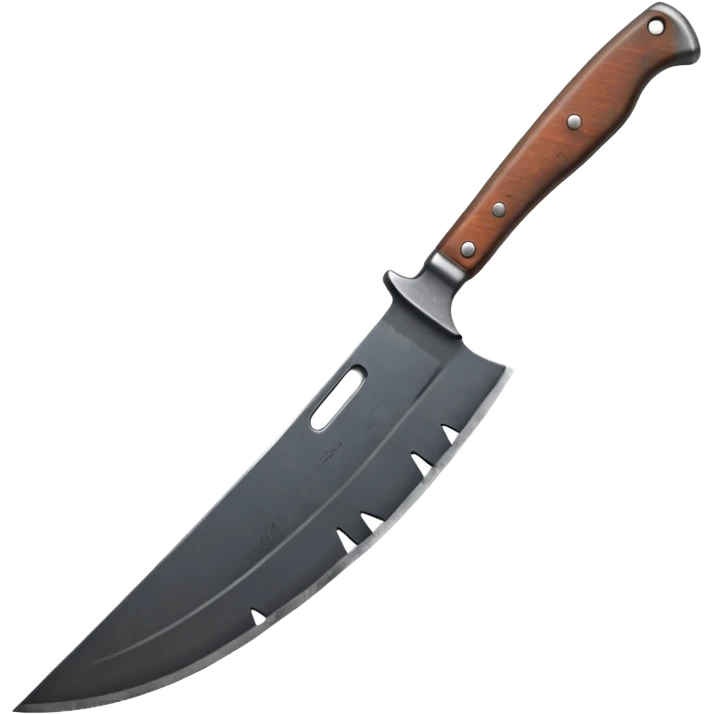 dark metal machete  emoji