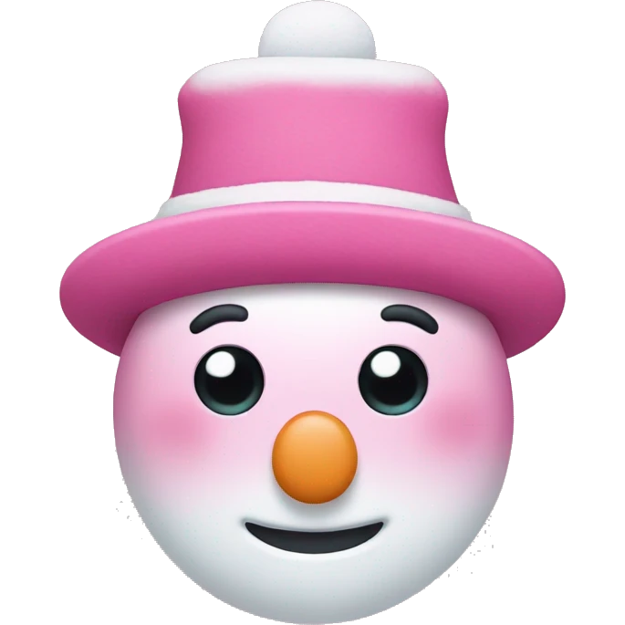 Pink snowman emoji