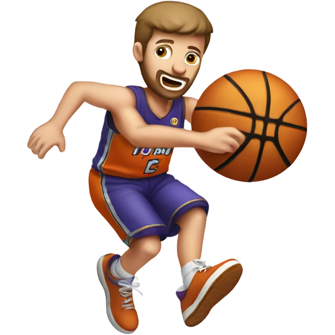 White man dunking a donut as a basketball  emoji