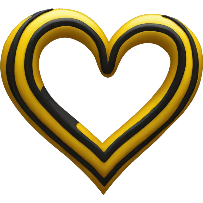 heart-deep-yellow-and-black-color emoji