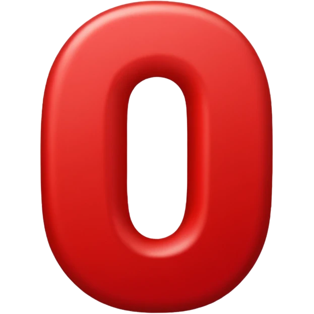 Red number "0" emoji