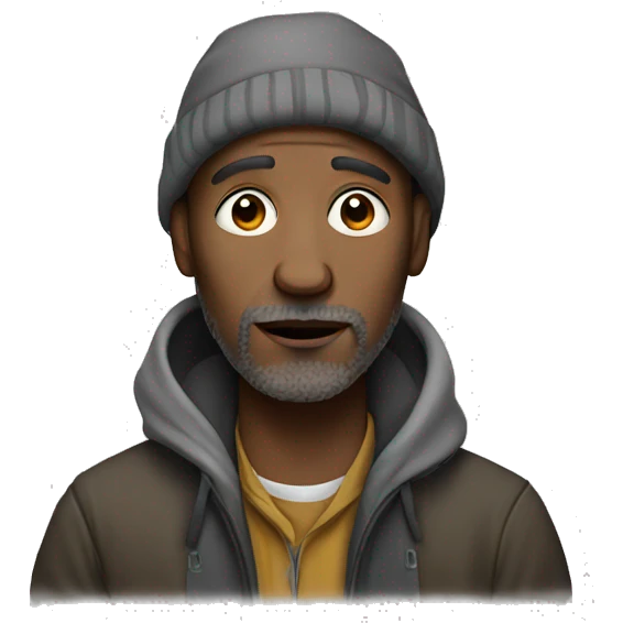 homeless man emoji