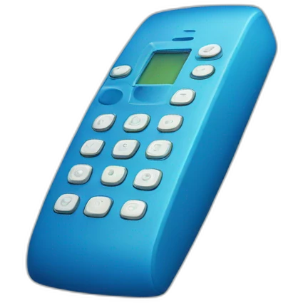 blue phone without dialer emoji