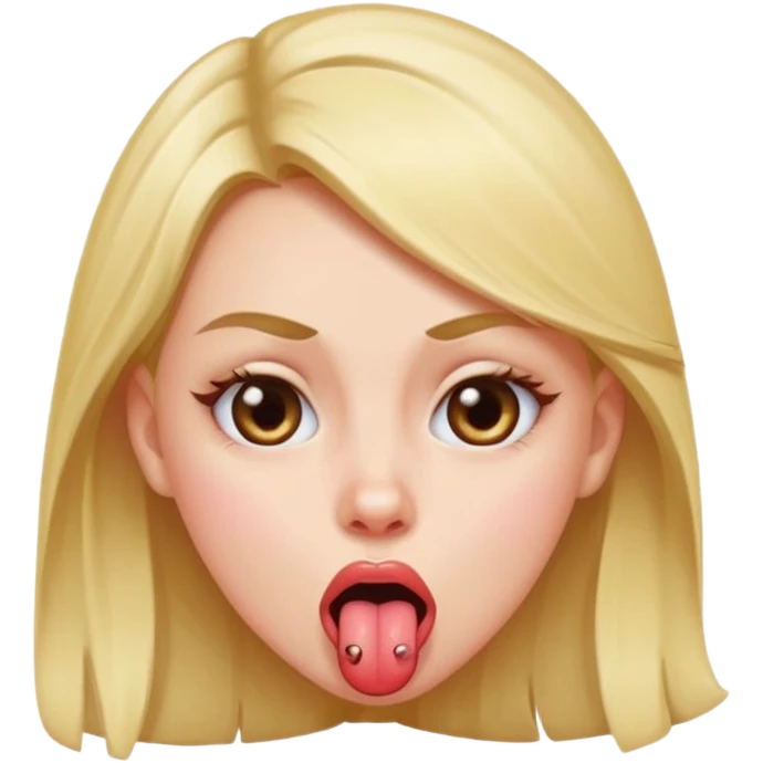 girl rolling her eyes with her tongue out emoji