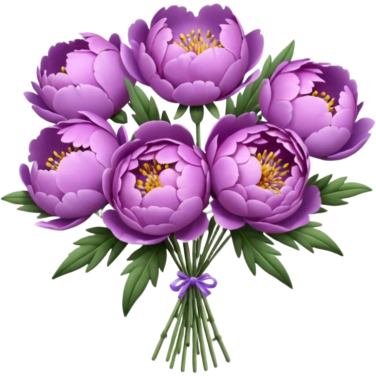 bouquet of lavender peonies emoji