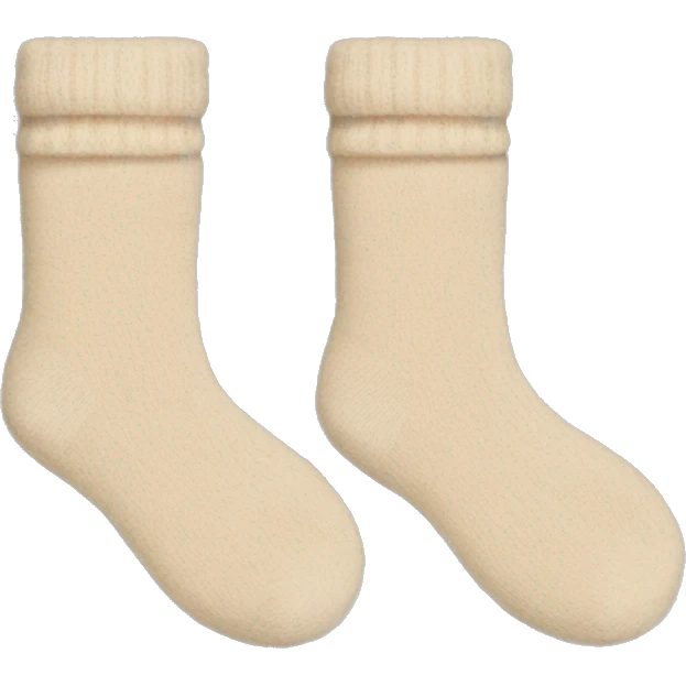 Two beige home socks emoji