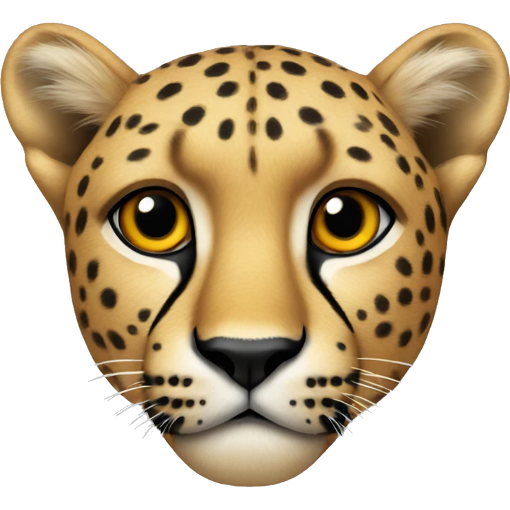 Realistic Cheetah head facing forward emoji