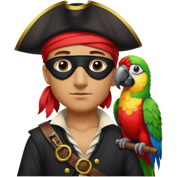 pirate and parrot emoji