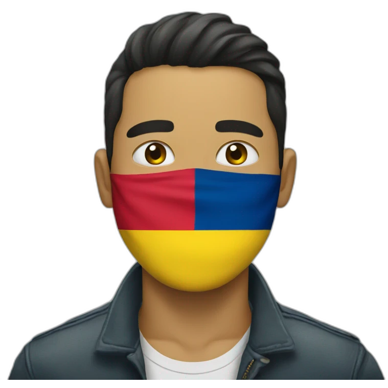 Yo agitando la bandera de Colombia emoji