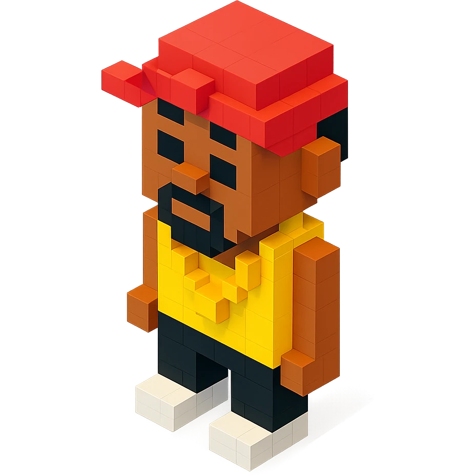 Lego version of 2Pac with a gold chain emoji