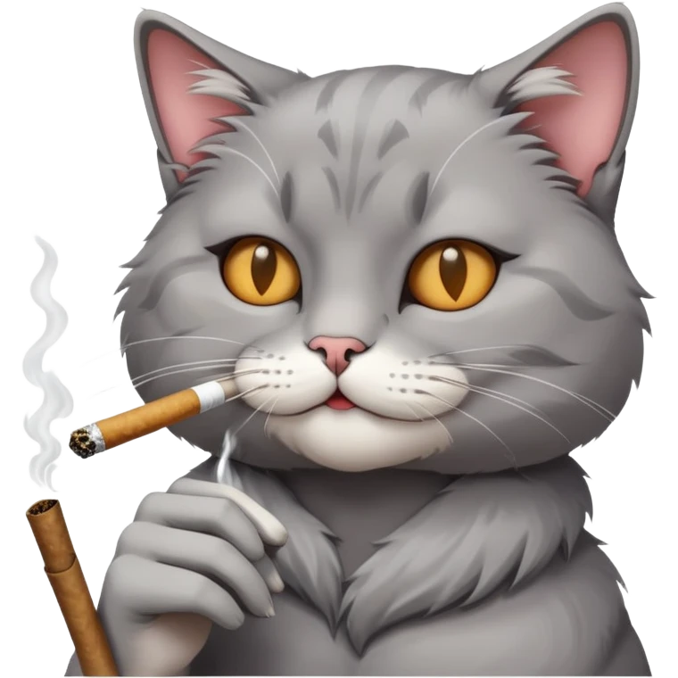 Cat smoking a joint emoji