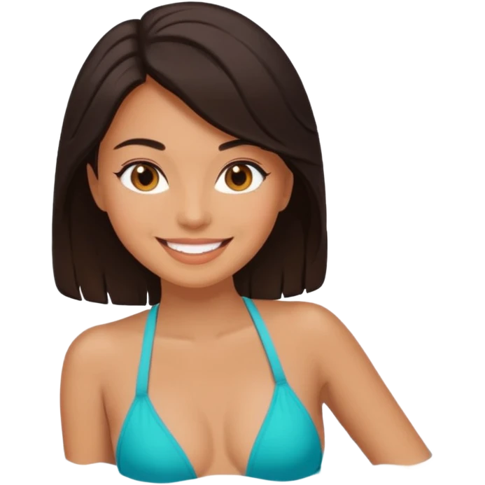 Beautiful woman in bathing suit  emoji