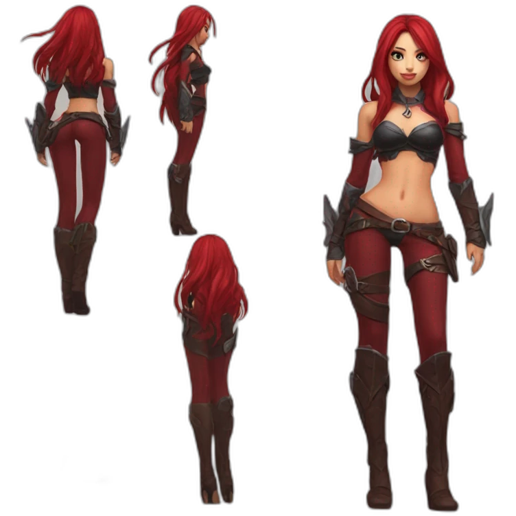 Katarina posing legs sfw emoji