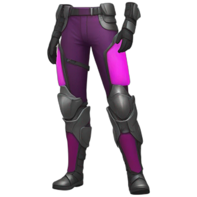 futuristic colored crimsom armored pants emoji