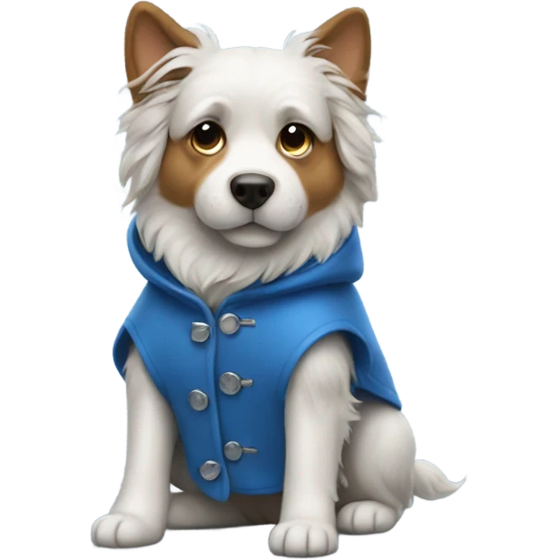 Blue dog emoji