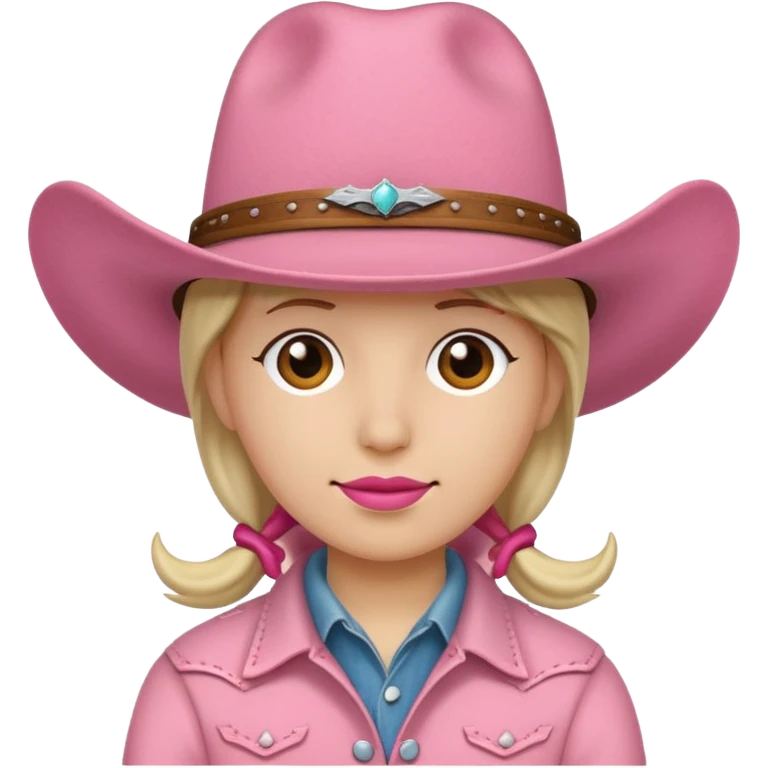 Cowboy hat pink emoji