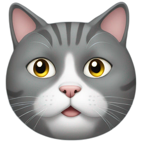Fat gray cat emoji