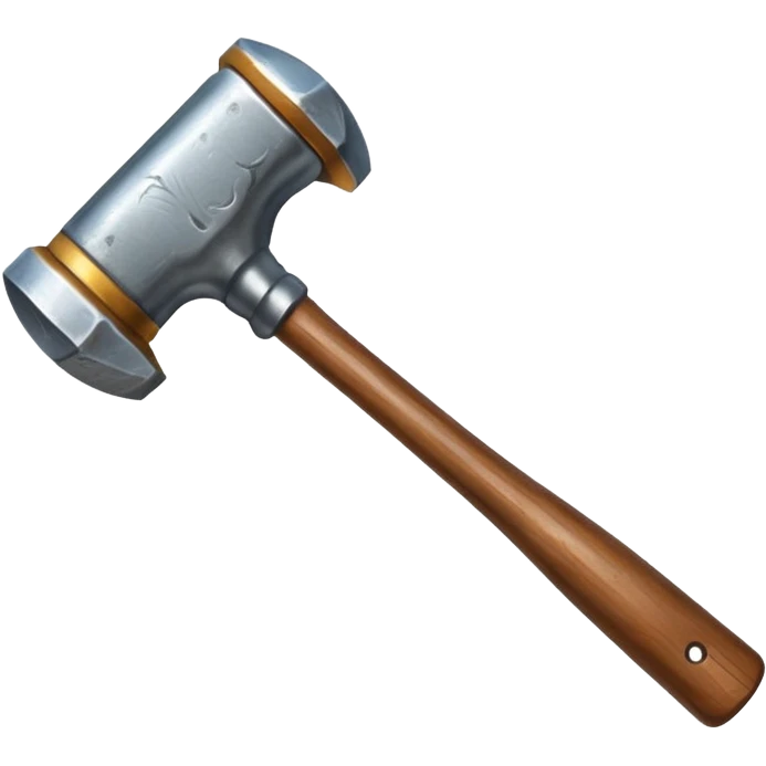 Hammer with wooden handle
 emoji