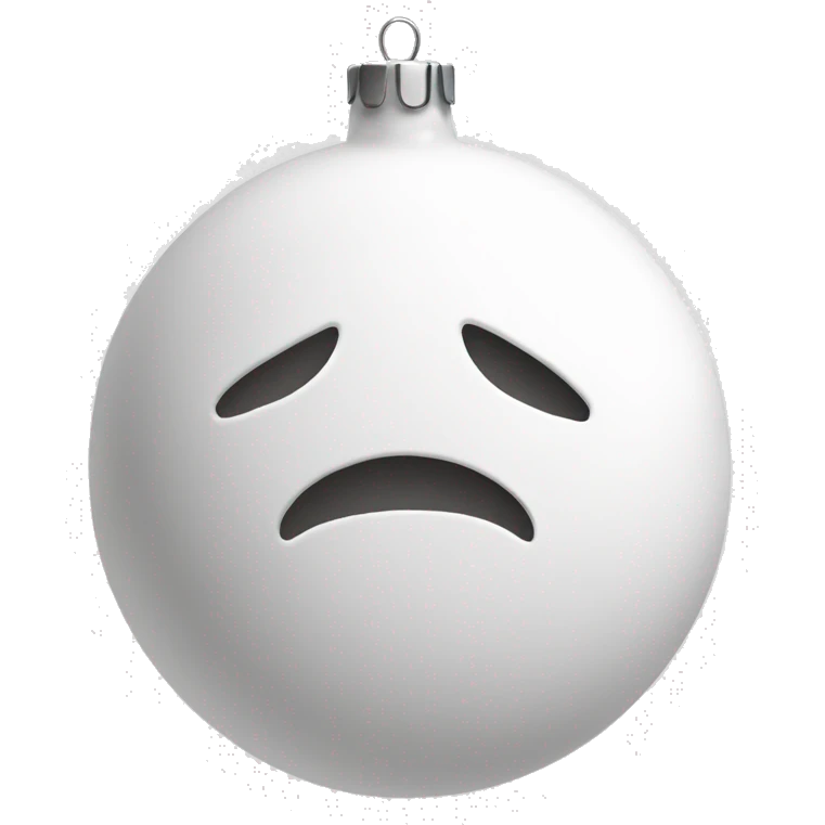Christmas bauble white emoji