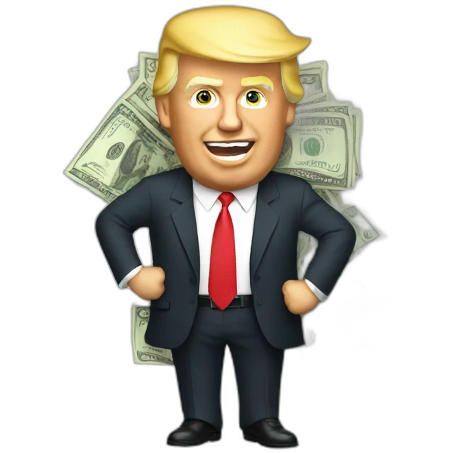 trump with money emoji