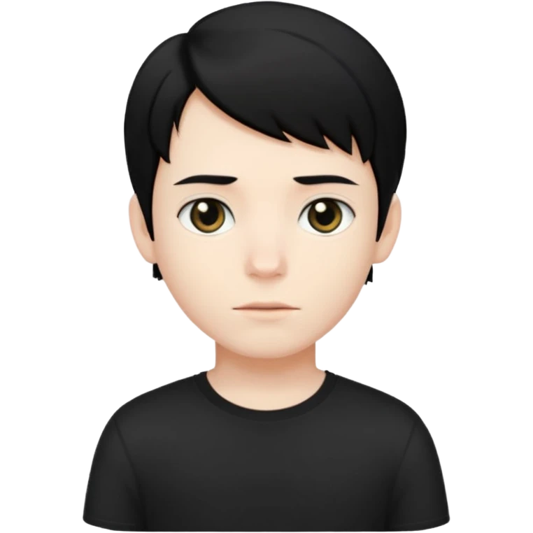 Vampire, Locks hair medium Black, boy emoji