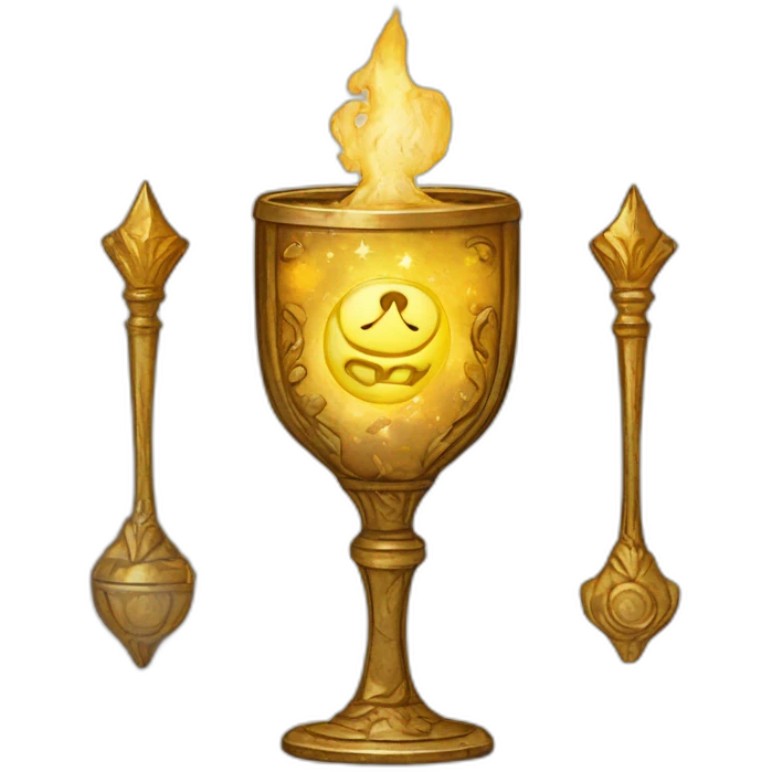 Carta del tarot de cuatro de copas  emoji