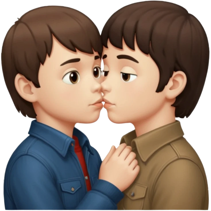 will byers and mike wheeler kissing emoji