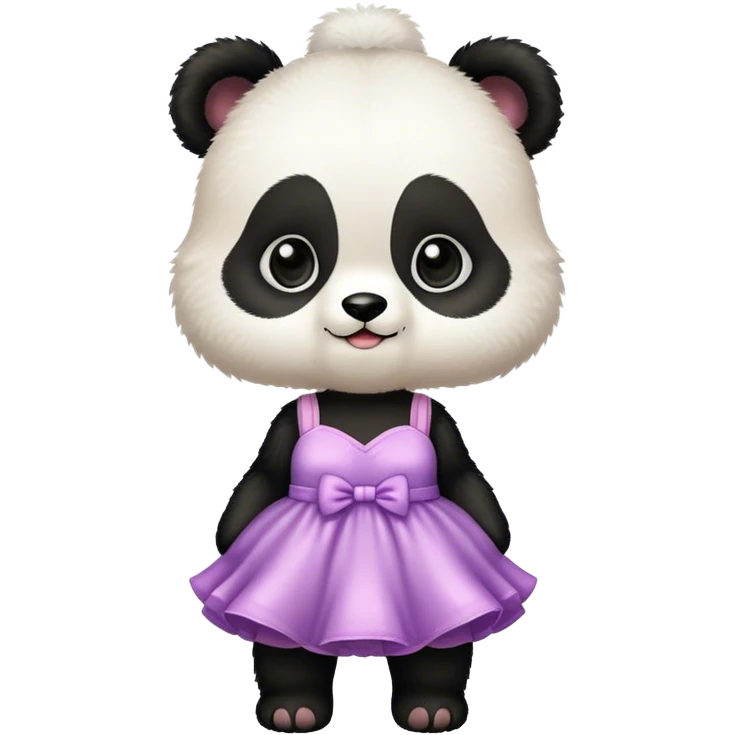 Baby Panda wearing sexy dress emoji