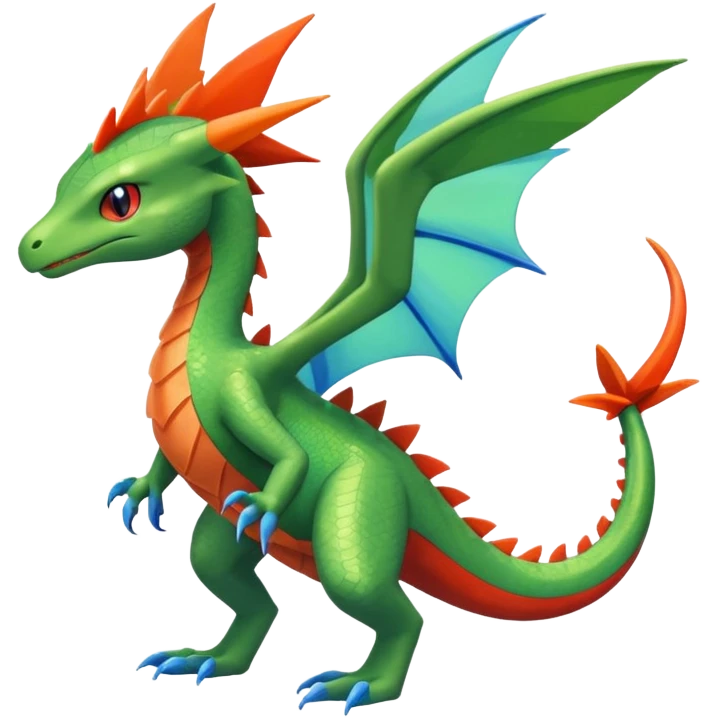 Sceptile-Flygon-Salamence-fusion (full body) emoji