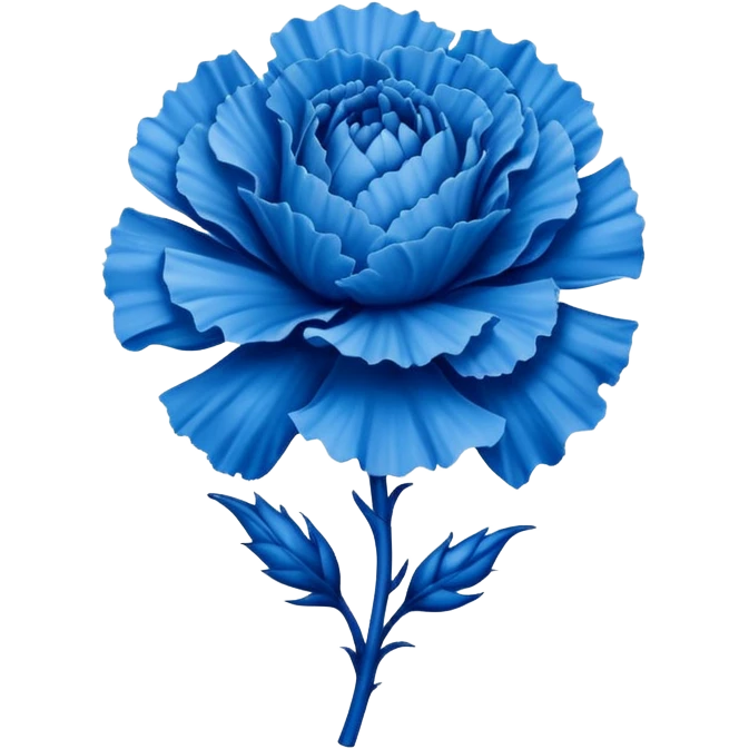 a tattoo design featuring a life like blue carnation flower emoji