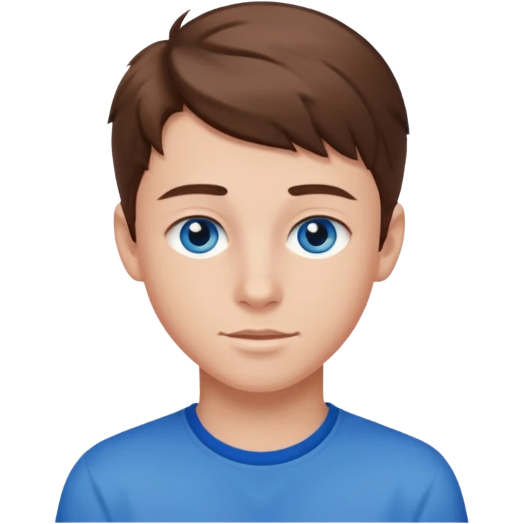 niño guapo adolescente de ojos azules emoji