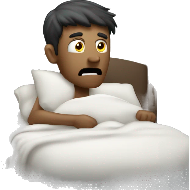 a man bed rotting in bed and watching netflix emoji