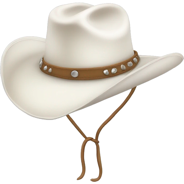 white cowgirl hat with rhnesones everywhre emoji