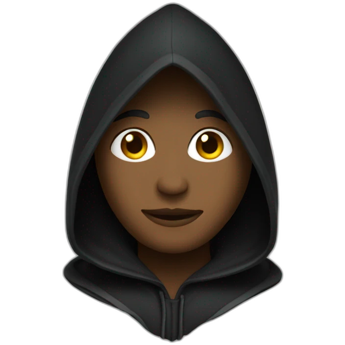 black hooded figure with a pointed hat emoji